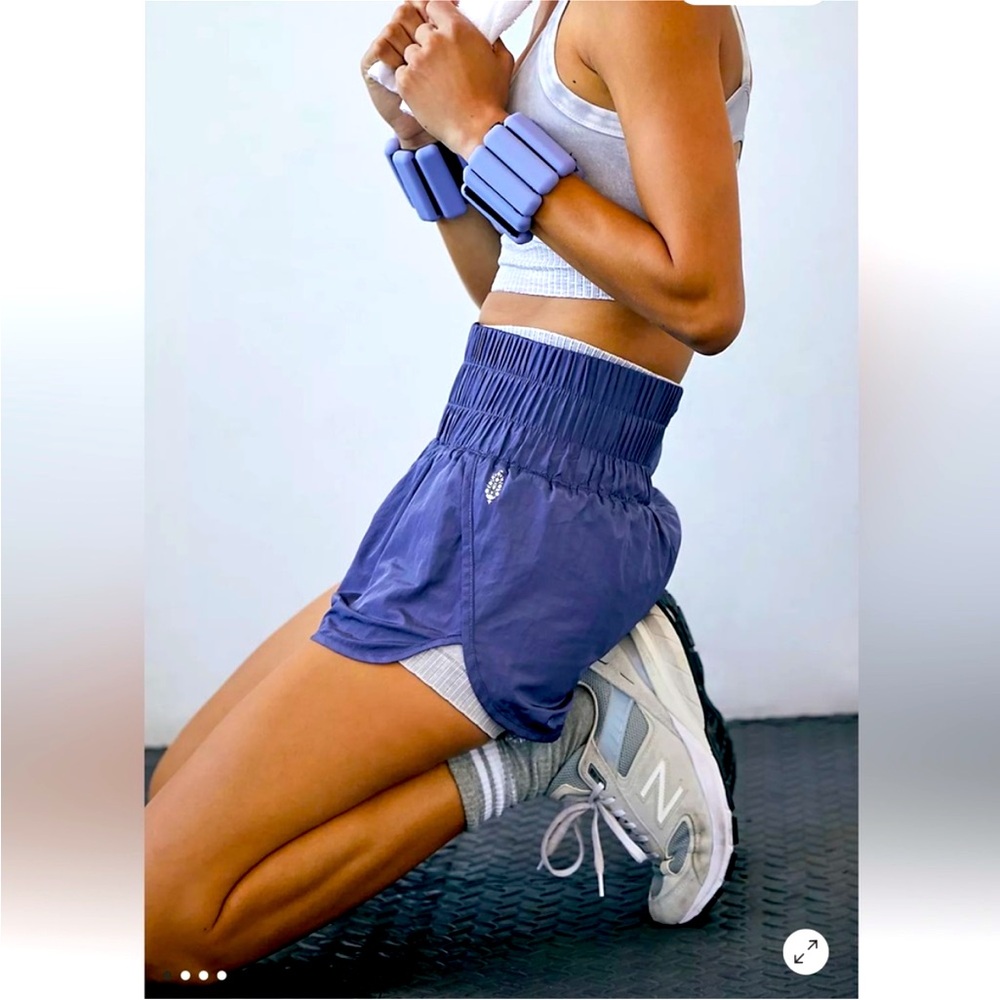 NWT Free People FP Movement “The Way Home” Shorts, Navy, Marlin color, lined, XS